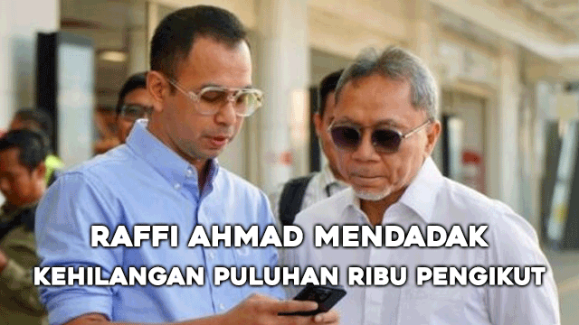 Raffi Ahmad Mendadak Kehilangan Puluhan Ribu Pengikut